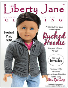 Ruched Hoodie Pattern for American Girl